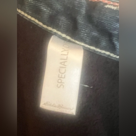 Eddie Bauer 35 x 32 Jeans Men’s with Fleece Lining Dark Blue Denim - Picture 10 of 16